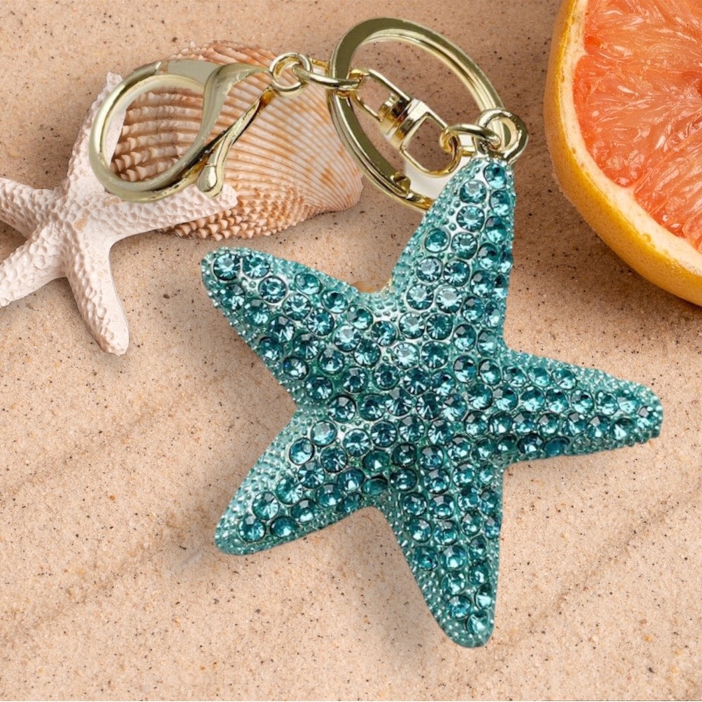 Turquoise Starfish Keychain/Bag Charm